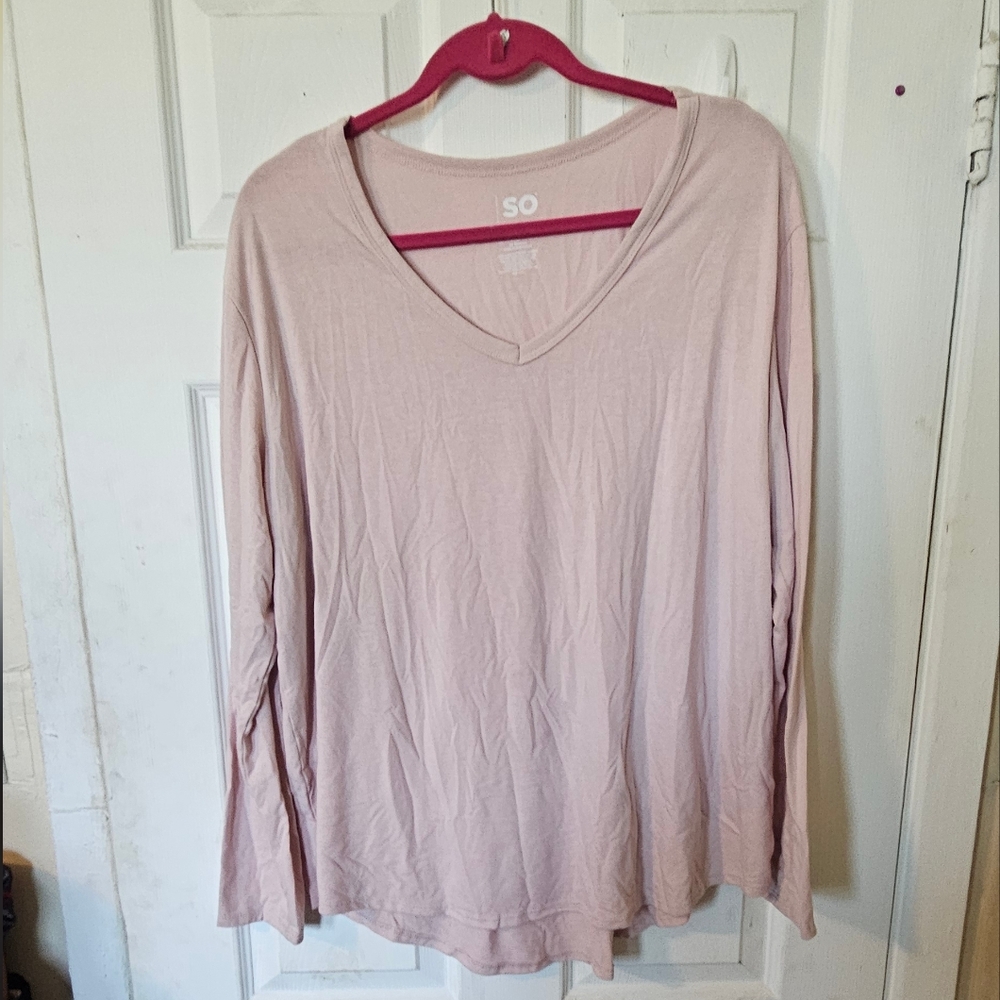 SO Pink  Long Sleeve Blouse